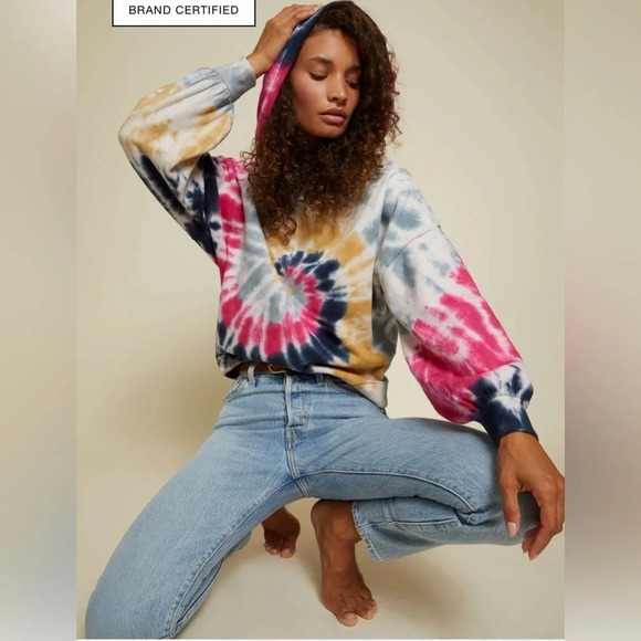 Nation LTD Maris Cropped Sweatshirt, NWT, 100% Peruvian Cotton, Medium - Picture 3 of 5